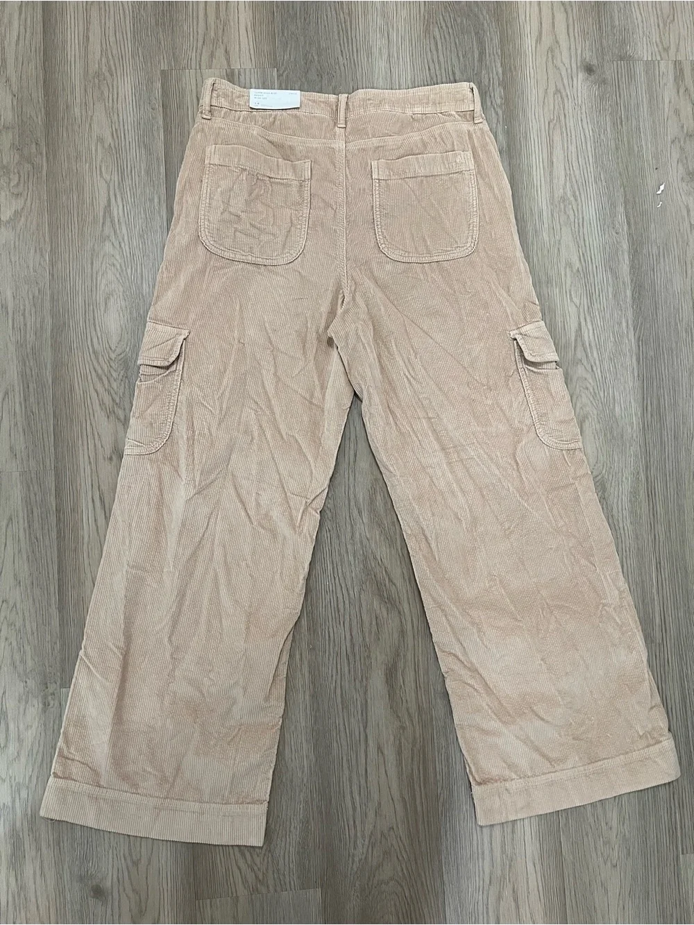 American Eagle Super High Rise Baggy Wide Leg Corduroy Cargo Pants Size 14 NWT